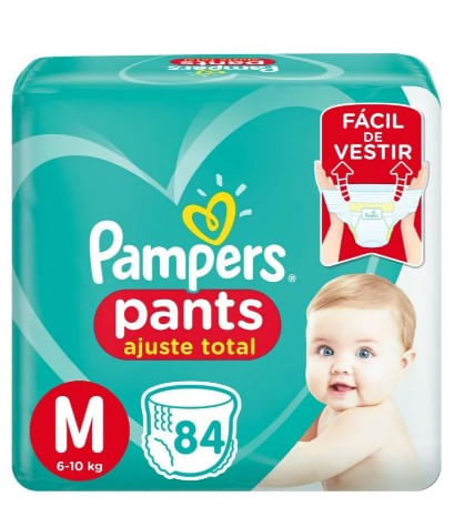 Fralda Pampers Pants Ajuste Total M - 84 Unidades