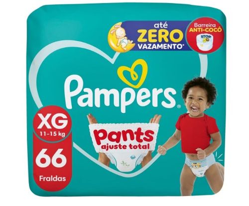 Fralda Pampers Pants Ajuste Total XG - 66 Unidades