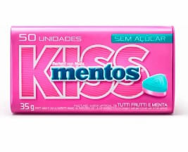 Bala Mentos Kiss Tutti-Frutti Lata 35g