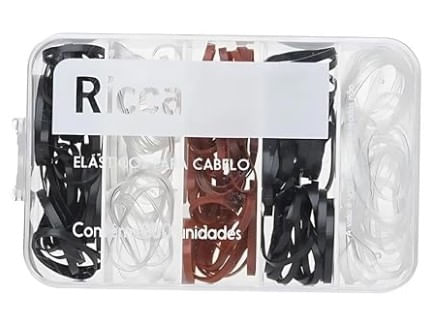 Élasticos Ricca Invisíveis c/ Case - 200 Unidades