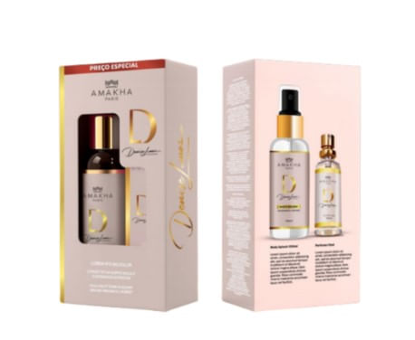 Kit Amakha Body Splash D 100ml + Perfume - 15ml