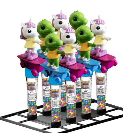 Brinquedo Confeito Bichos Radicais Dino e Unicórnio