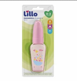 Mamadeira Lilo Minifor Primeiro Passo Silicone Rosa - 50ml