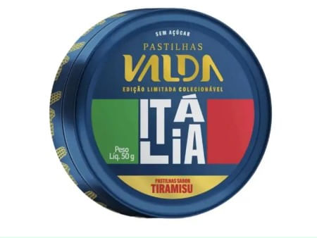 Pastilhas Valda Campeões Itália Sabor Tiramisu 50g