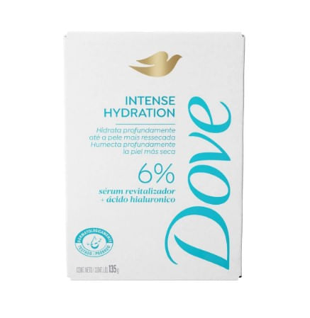 Sabonete Dove Intense Hydration Serúm + Ácido Hialurônico - 135g