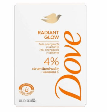 Sabonete Dove Radiant Glow Serúm Ilumiador + Vitamina C - 135g