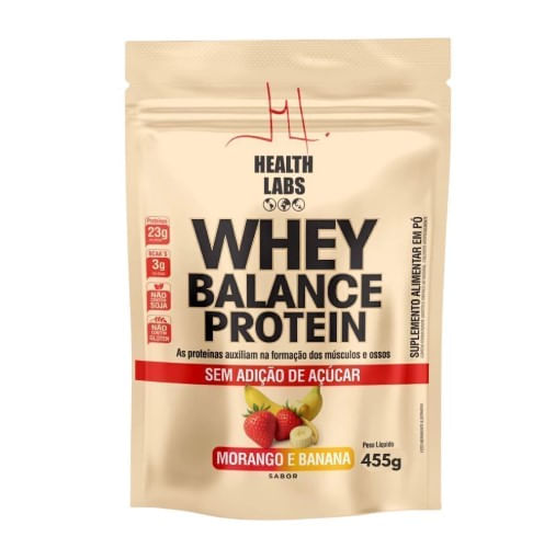 Whey Balance Protein Pouch Morango e Banana - 455g