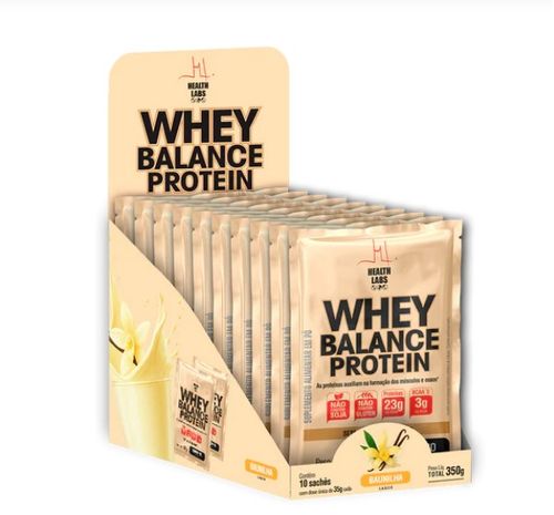 Whey Protein Health Labs Balance Baunilha e Leite Ninho Sachês 35g