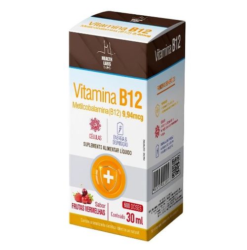 Vitamina B12 Frutas Vermelhas Health Labs 30ml