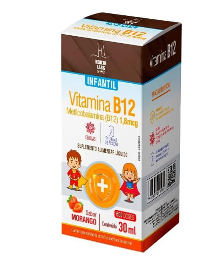 Vitamina B12 Infantil Morango - 30ml