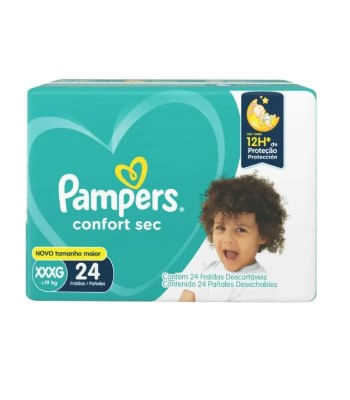 Fralda Pampers Confort Sec Mega Ecônomica XXXG - 24 Unidades