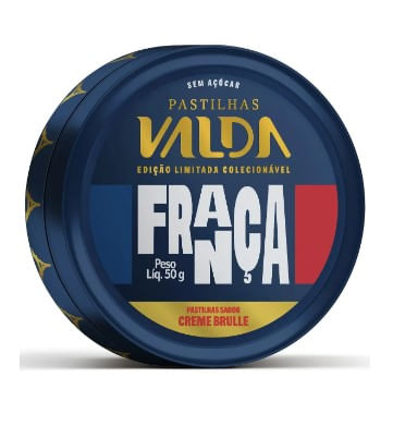 Pastilhas Valda Campeões França Sabor Crème Brûlée 50g