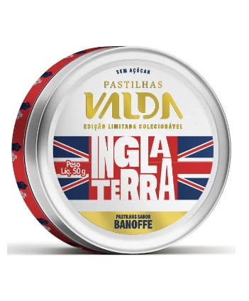 Pastilhas Valda Campeões Inglaterra Sabor Banoffee 50g