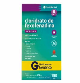 Cloridrato de Fexofenadina 6mg/ml - 150ml