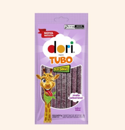 Bala Regaliz Tubo Ácido Uva - 70g