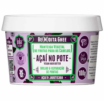 Máscara Lola Bemdita Ghee Açaí no Pote - 100g