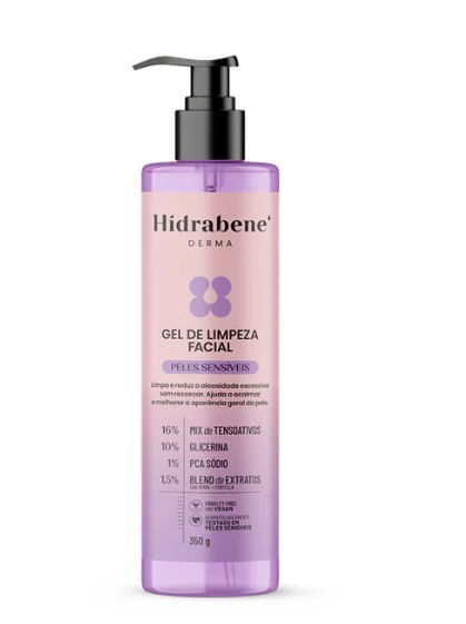 Gel de Limpeza Facial Hidrabene Pele Oleosa Sensível - 350g