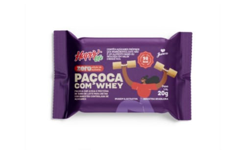 Barra de Proteína Paçoca Whey Zero Açúcar - 20g