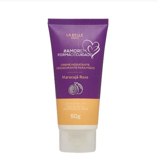 Creme Hidratante Desodorante Mãos La Belle Paris Maracujá Roxo - 50g