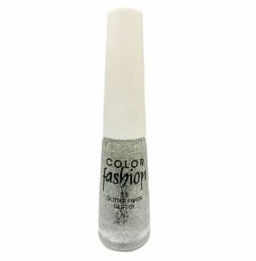 Esmalte Color Fashion Glitter Prata - 8ml