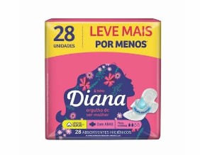 Absorvente Diana Suave Com Abas - 28 Unidades