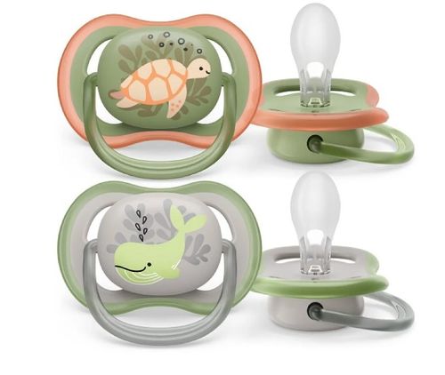 Chupeta Ultra Air 6 a 18 Meses Verde e Cinza - 2 Unidades
