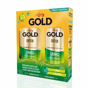 Kit Niely Gold Detox Shampoo 275ml  + Condicionador 175ml