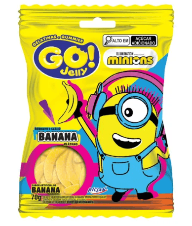 Bala de Gelatina Go Jelly Minions Sortido 70g