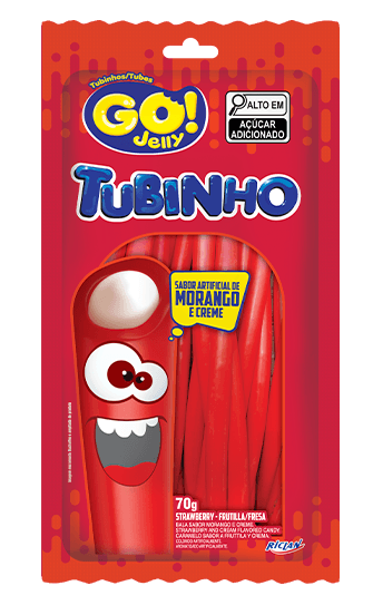 Bala Tubinho Go Jelly Morango 70g