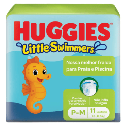 Fralda Huggies Praia e Piscina Tamanho P/M - 11 unidades