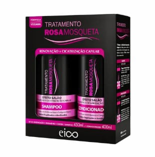 Kit Eico Rosa Mosqueta Shampoo 450ml + Condicionador - 400ml