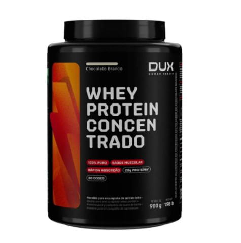 Whey Protein Dux Concentrado Chocolate Branco - 900g