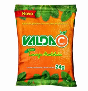 Bala de Goma Vitamina C Valda Laranja Sachê 24g