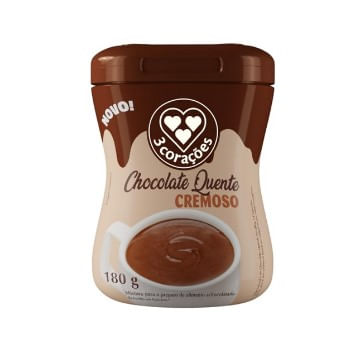 Chocolate Quente Cremoso em Pó 3 Corações Pote 180g