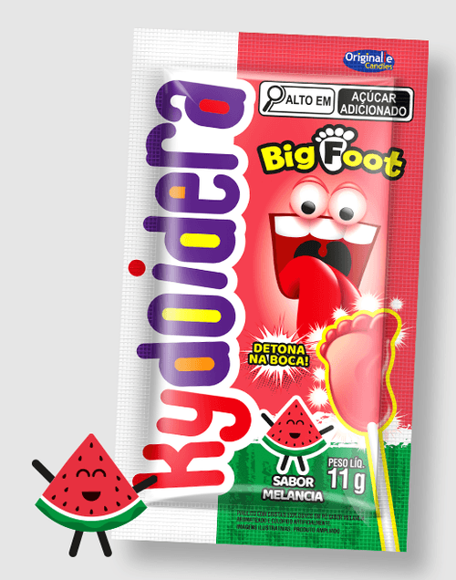 Pirulito Bigfoot Melancia 11g