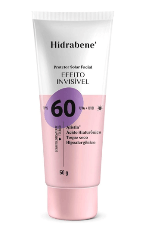 Protetor Solar Facial em Creme Hidrabene com Ácido Hialurônico FPS 60 50g