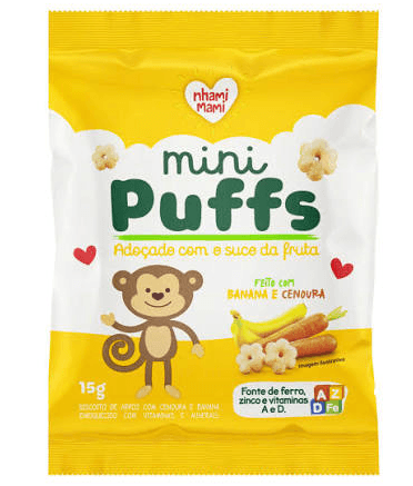 Biscoito Integral Infantil Nhami Mami Banana e Cenoura 15g