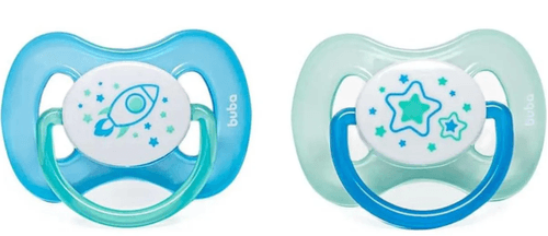 Kit 2 Chupetas Buba Comfort Tamanho 2 Foguete - Noturna