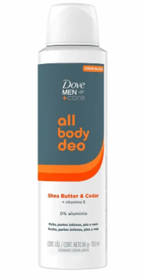 Desodorante Aerossol Dove Men+Care All Body Shea Butter e Cedar - 150ml