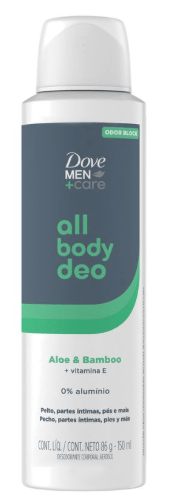 Desodorante Aerossol Dove Men+Care All Body Aloe e Bamboo - 150ml
