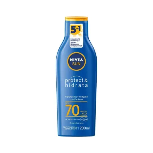 Protetor Solar em Creme Nivea Sun Protect & Hidrata com Panthenol FPS 70 200ml