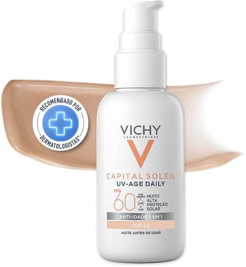 Protetor Solar Capital Soleil Uv-Age Daily Vichy FPS60 Cor 2.0 - 40g