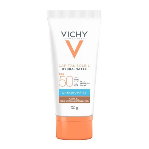 Protetor Solar Facial em Creme Vichy Capital Soleil Hydra-Matte com Cor 4.0 30g