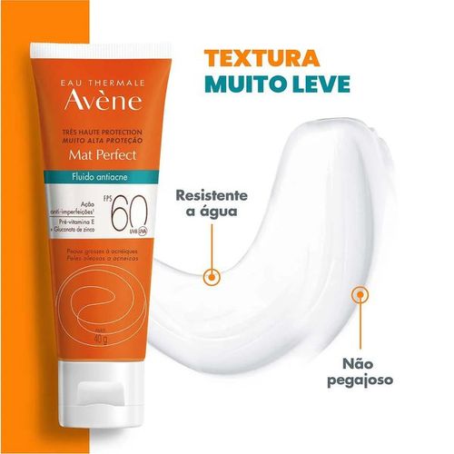 Protetor Solar Facial em Gel Avène Mat Perfect com FPS 60 40g