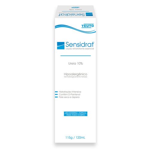 Loção Hidratante Corporal Teuto Sensidrat com Ureia 10% e D-Pantenol 120ml