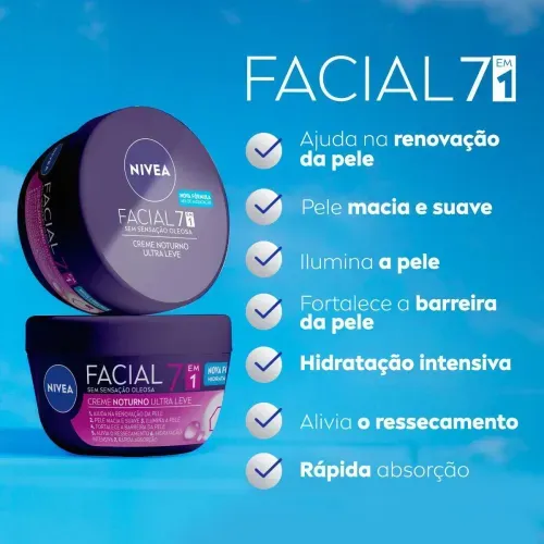 Hidratante Facial Creme Nivea Noturno 100g
