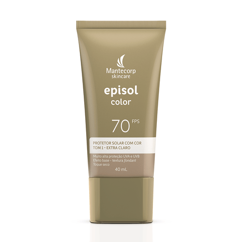 Protetor Solar Facial em Creme Mantecorp Skincare Episol Color com Tom 1 40ml