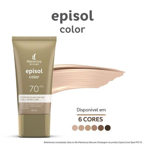 Protetor Solar Facial em Creme Mantecorp Skincare Episol Color com Tom 1 40ml