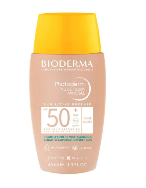 Protetor Solar Facial Bioderma Photoderm Nude Touch com Cor Dourada 40ml