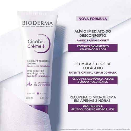 Creme Reparador Facial Bioderma Cicabio com Antalgicine 40ml